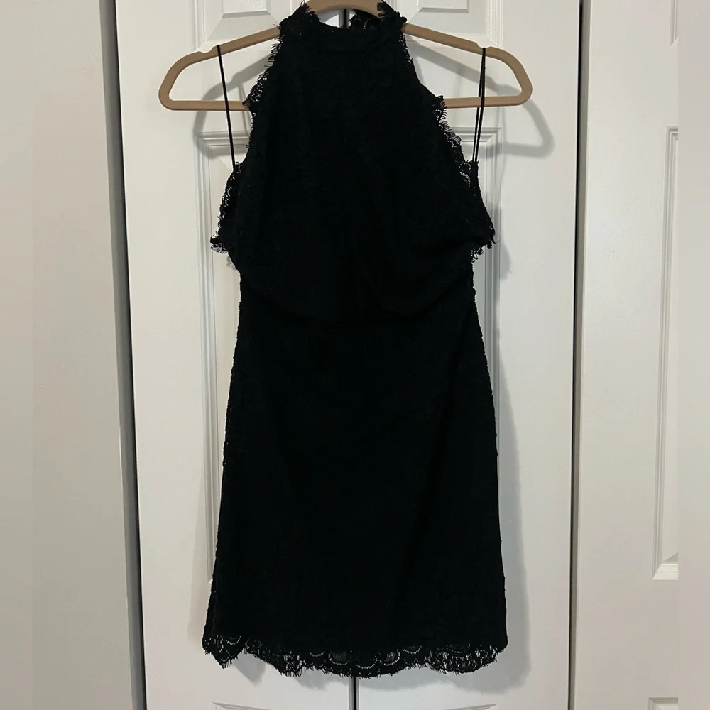 Free People Harper High Neck Halter Lace Dress (Size S) - Picture 3 of 9